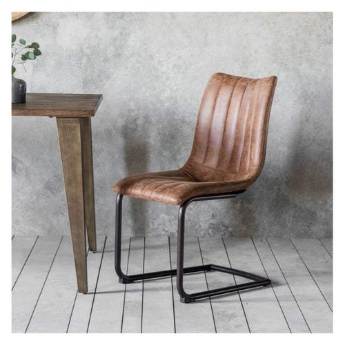 Estonia Brown Chair (2pk) W460 x D620 x H870mm-abc