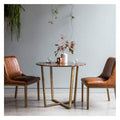 Essen Round Dining Table Marble W900 x D900 x H750mm-abc