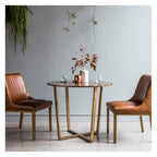 Essen Round Dining Table Marble W900 x D900 x H750mm-abc