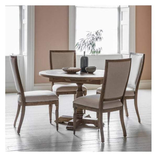 Makassar Round Extending Dining Table W1650 x D1200 x H750mm-abc