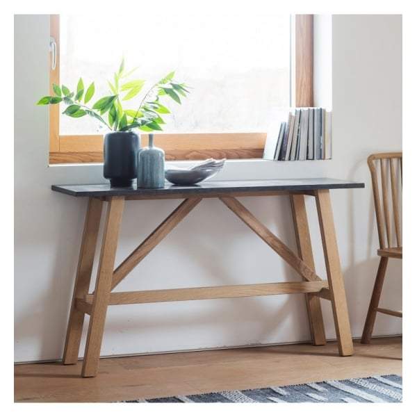 Banda Burnished Console Table W1400 x D380 x H800mm-abc