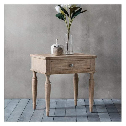 Makassar 1 Drawer Side Table W530 x D450 x H560mm-abc