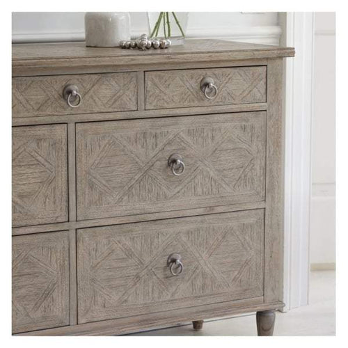 Makassar 7 Drawer Chest W1300 x D450 x H885mm-abc