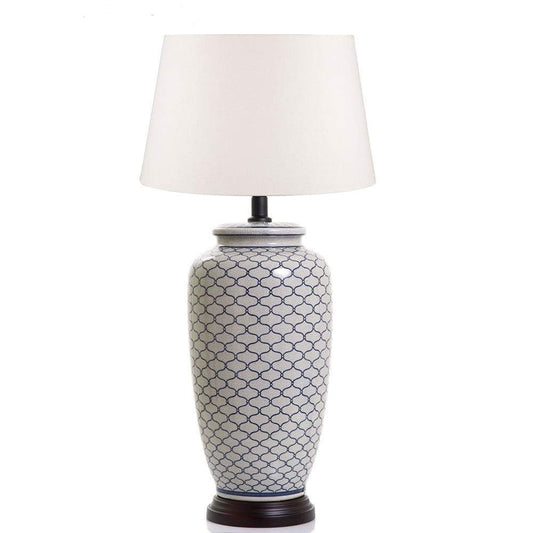 Imperial Ceramic Lamp Base Blue/White-abc