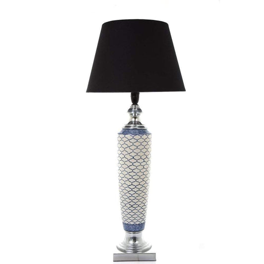 Regal Ceramic Lamp Base Silver-abc