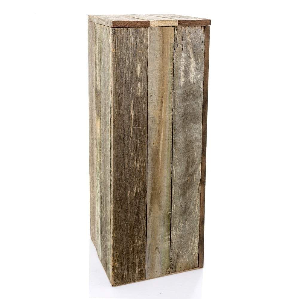 Timber Plinth 70x26x26cm - Nat (M)-abc