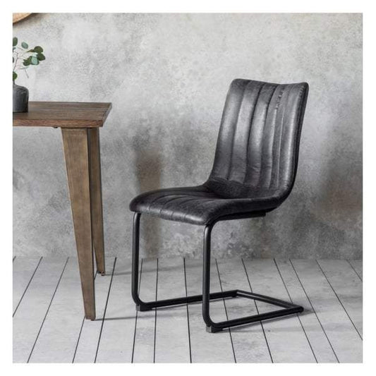 Estonia Grey Chair (2pk) W460 x D620 x H870mm-abc