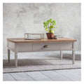 Bronte 1 Drawer Coffee Table Taupe W1200 x D650 x H450mm-abc