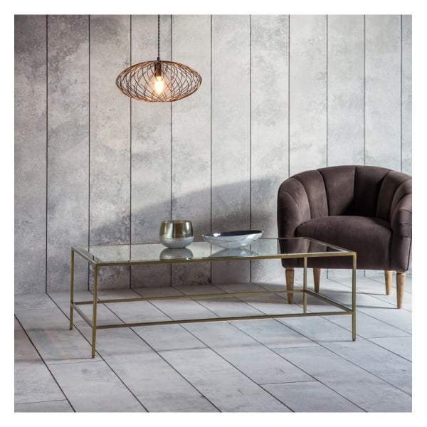 Rothbury Coffee Table Bronze W1200 x D650 x H400mm-abc