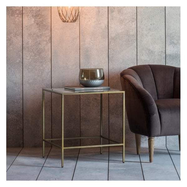 Rothbury Side Table Bronze W500 x D500 x H550mm-abc