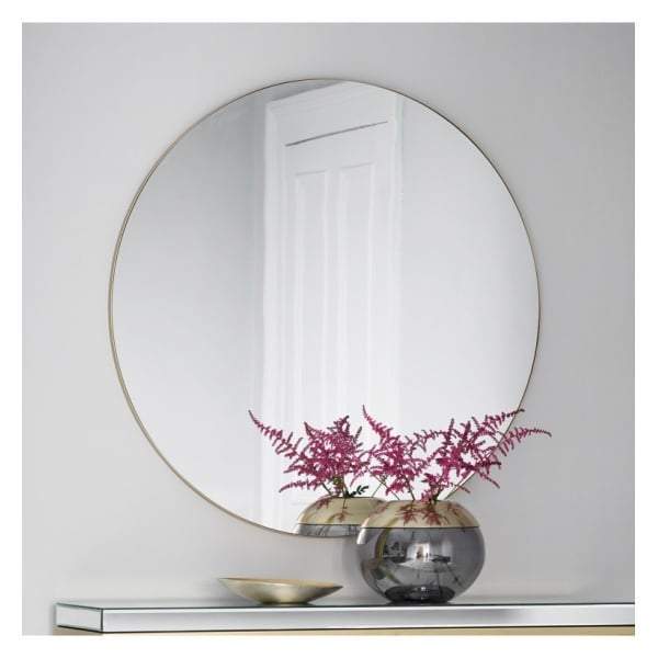 Haifa Round Mirror Champagne-abc