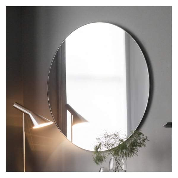 Haifa Round Mirror Black W1000 x D20 x H1000mm-abc