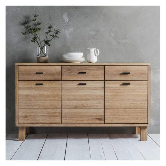 Kalar Sideboard 3 Doors 3 Drawers W1400 x D495 x H800mm-abc