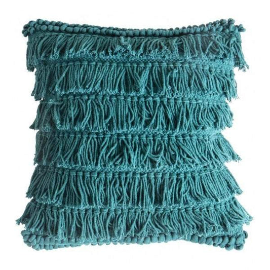 Tallara Fringed Cushion Teal-abc