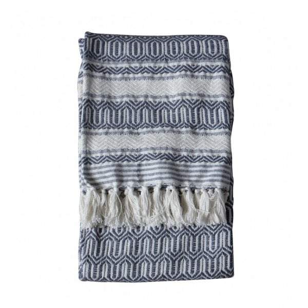 Elmer Cotton Slub Throw Slate Grey-abc