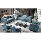 Luxor 3 Seater Sofa Teal-abc