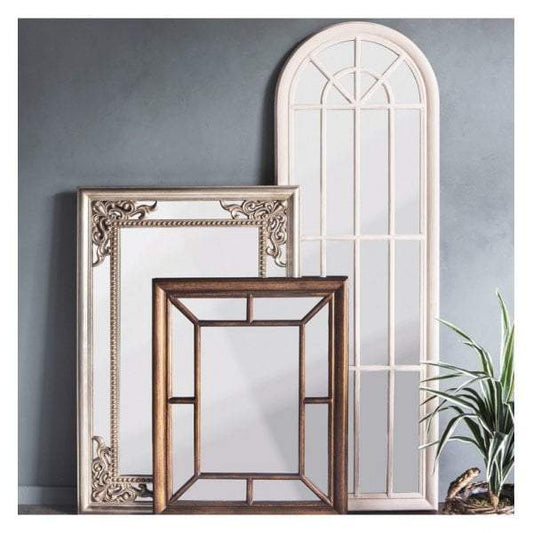 Leiden Mirror Antique White 1800x35x600mm-abc