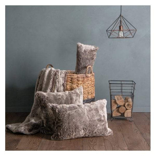 Olinda Wolf Cushion Chocolate 500x500mm-abc