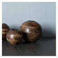 Ripley Large Tealight Holder Dark Wood-abc