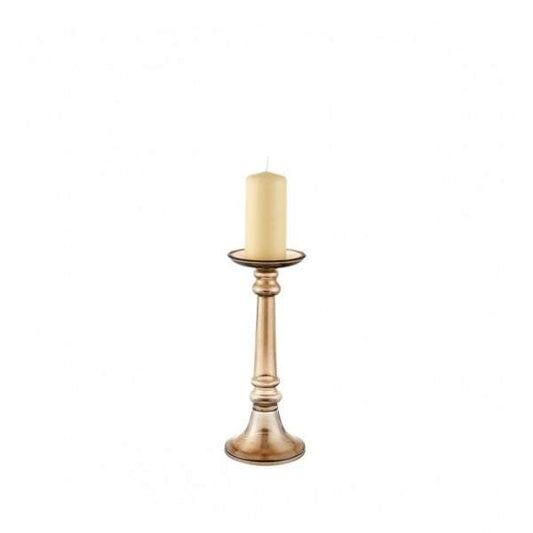 Handler Medium Candleholder Brown Lustre Glass-abc
