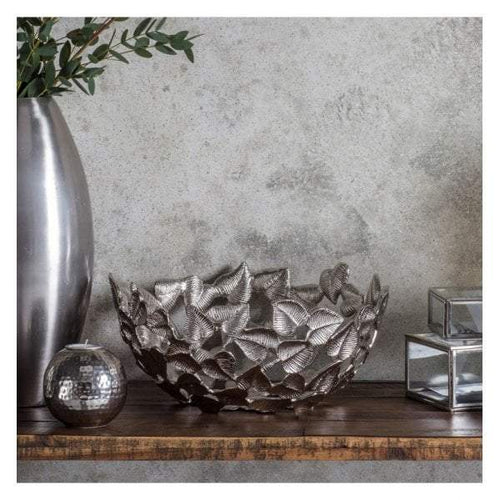 Ives Vase & Bowl Brushed Nickel-abc