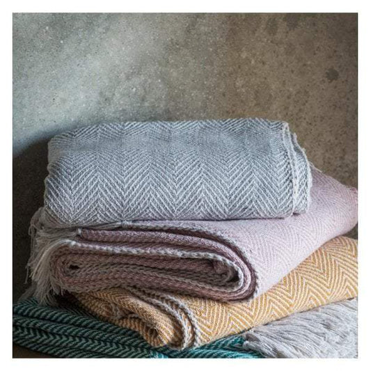 Barkot Twill Throw Silver-abc