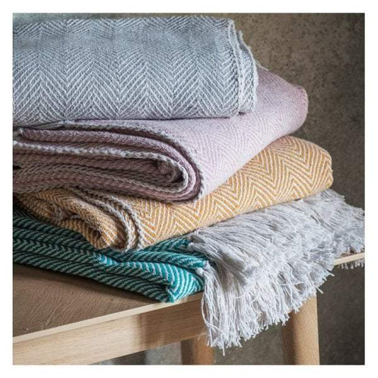 Barkot Twill Throw Ochre-abc