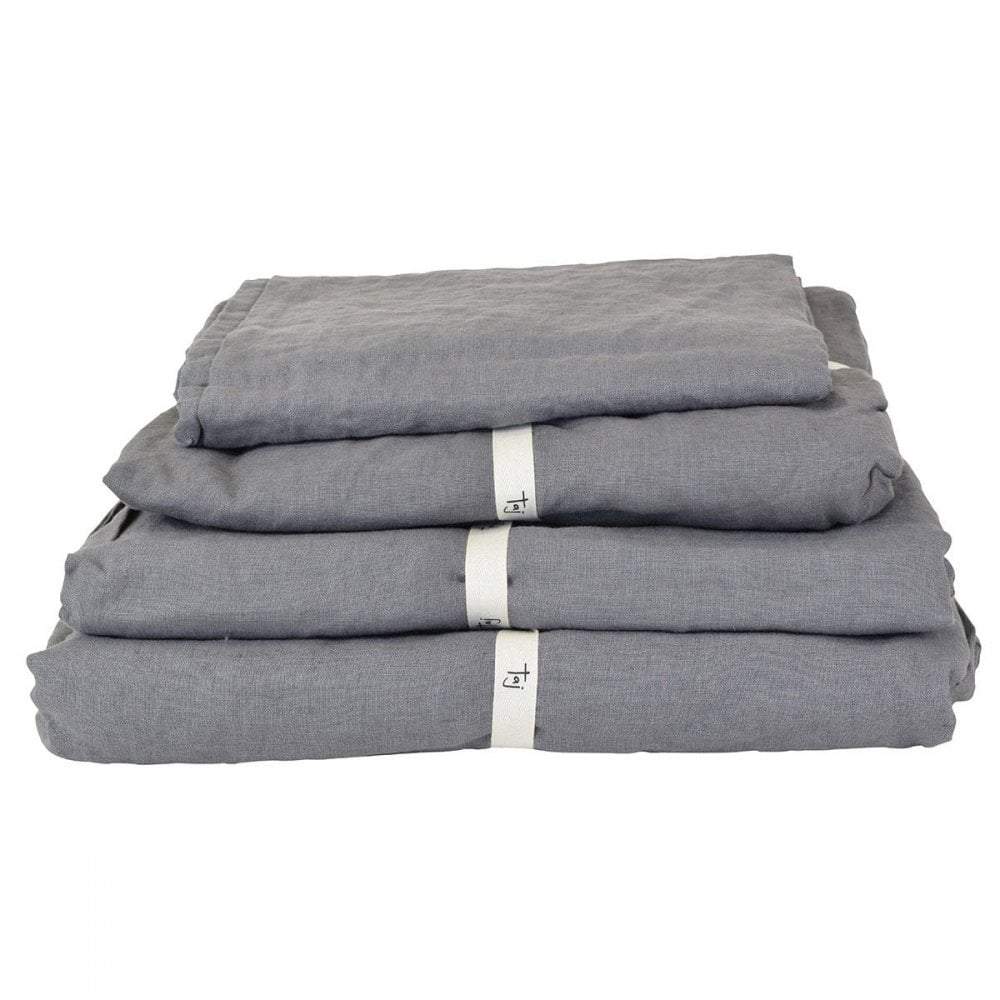 Taj Fitted Sheet Queen Charcoal-abc