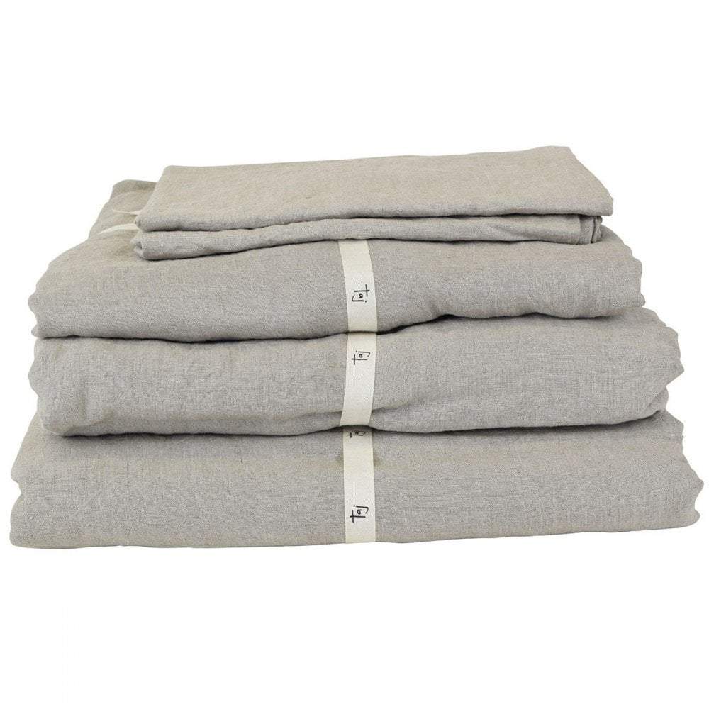 Taj Fitted Sheet Queen Natural-abc