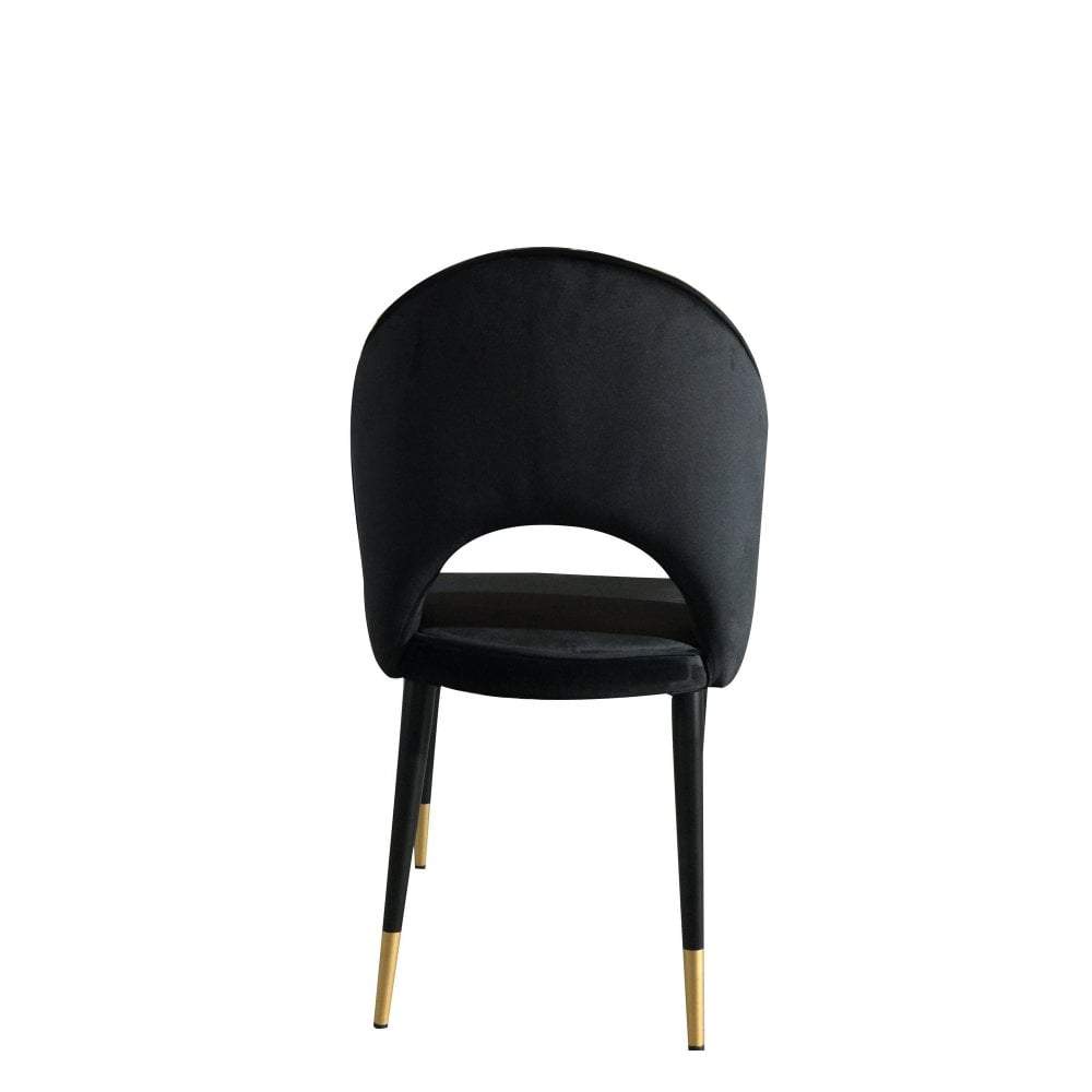 Bourdain Dining Chair Black Velvet (Set of Two)-abc