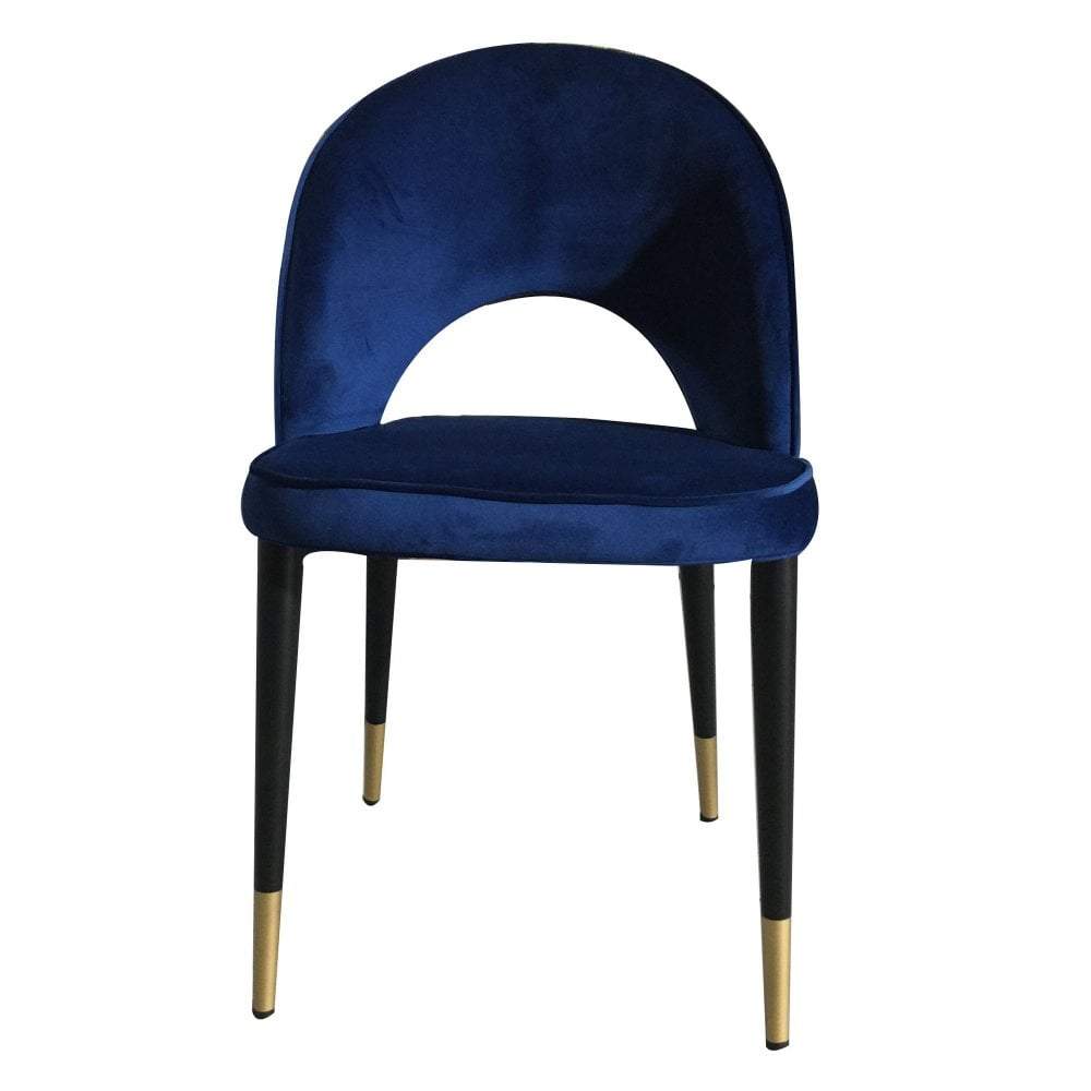 Bourdain Dining Chair Navy Velvet (Set of Two)-abc