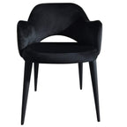 Terrazo Dining Chair Black Velvet (Set of Two)-abc
