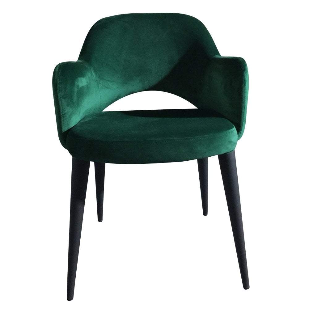 Terrazo Dining Chair Green Velvet (Set of Two)-abc
