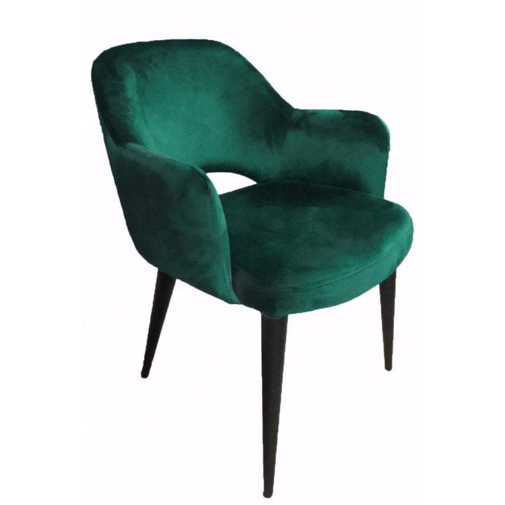 Terrazo Dining Chair Green Velvet (Set of Two)-abc
