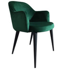 Terrazo Dining Chair Green Velvet (Set of Two)-abc