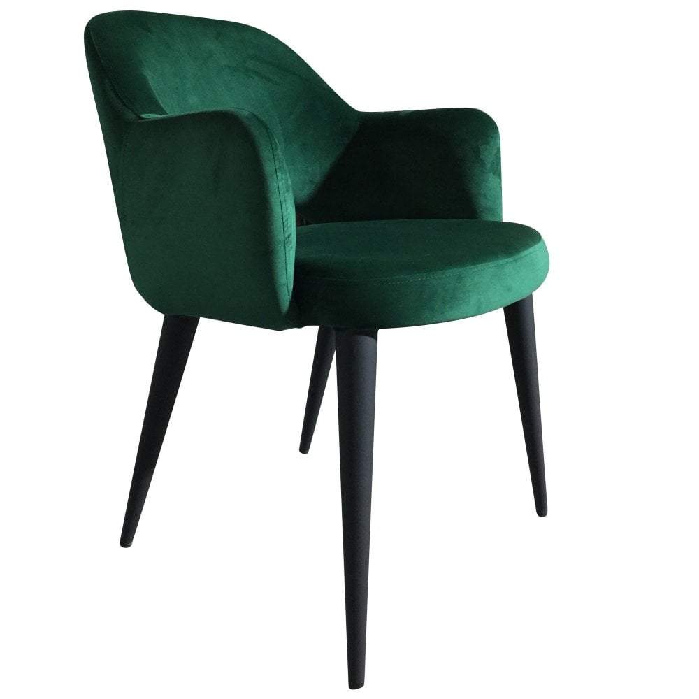 Terrazo Dining Chair Green Velvet (Set of Two)-abc