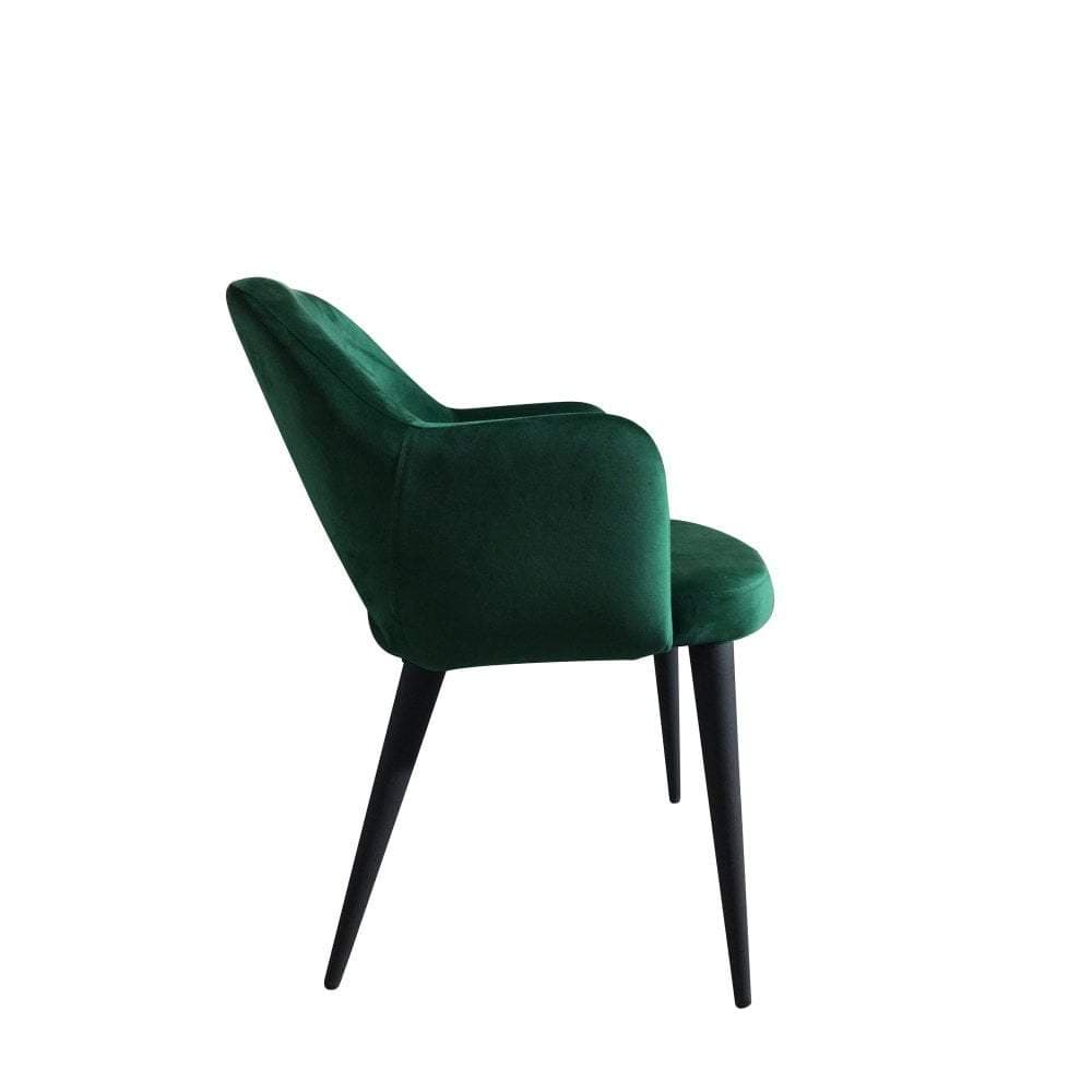 Terrazo Dining Chair Green Velvet (Set of Two)-abc