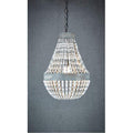 Kasbah oval white beaded hanging lamp-abc