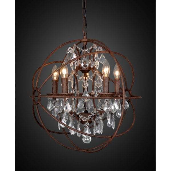 Sundance Chandelier medium in Rust-abc