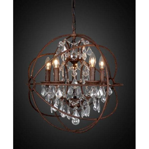 Sundance Chandelier medium in Rust-abc