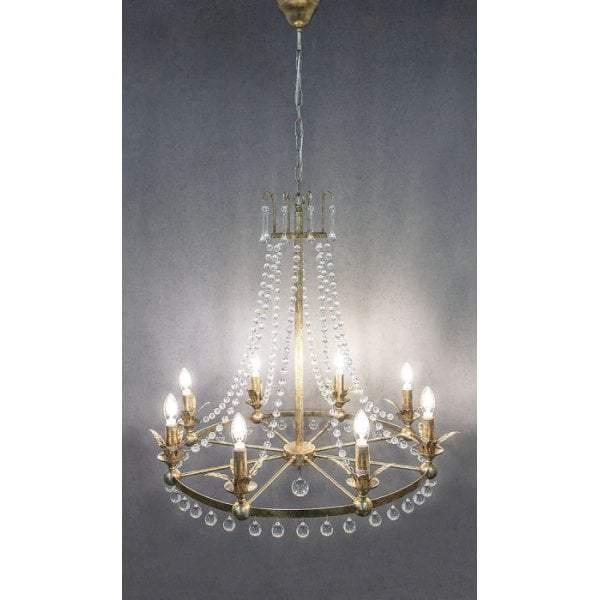 Rococo Chandelier Iron in Ant Silver-abc