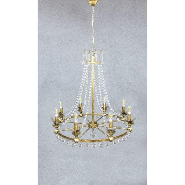 Rococo Chandelier Iron in Ant Silver-abc