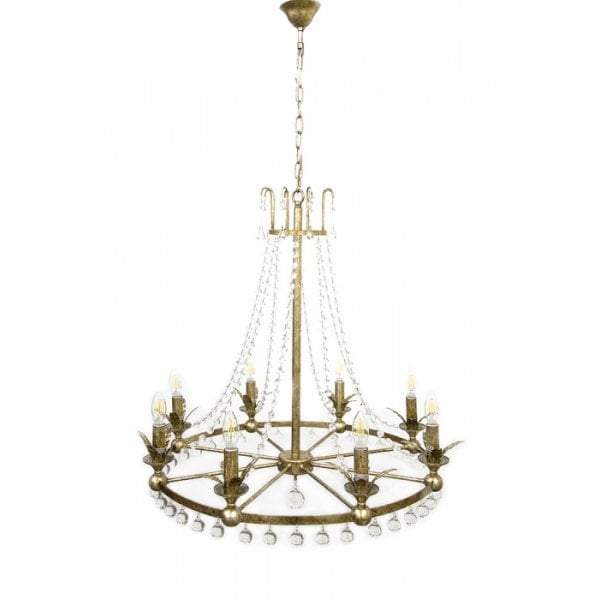Rococo Chandelier Iron in Ant Silver-abc