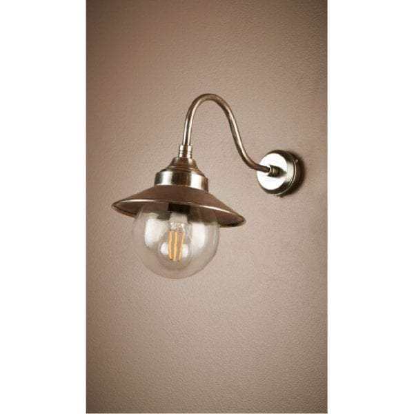 Zermatt wall lamp in antique silver-abc