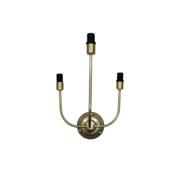 Trilogy 3 arms wall lamp base in brass-abc