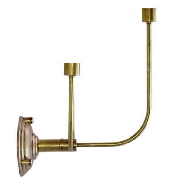 Trilogy 3 arms wall lamp base in brass-abc