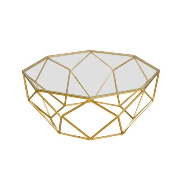 Chanel Coffee Table Diamond Glass Top Go-abc