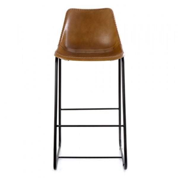 Toscano Barstool in Leather Brown-abc