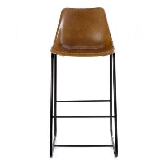Toscano Barstool in Leather Brown-abc