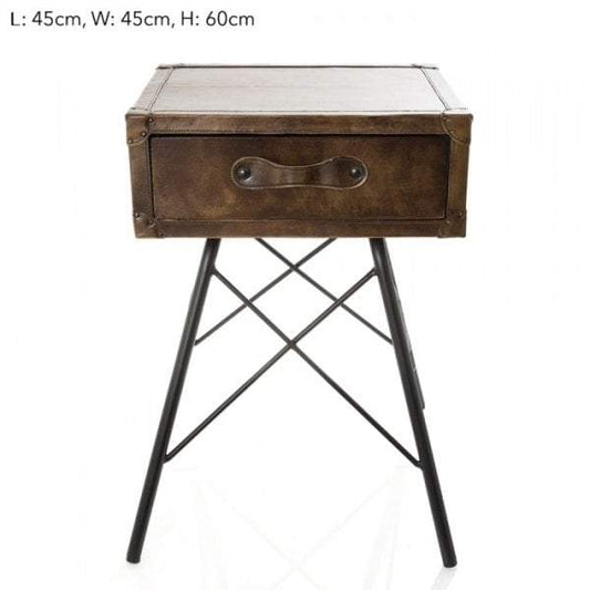 Toscano Leather Table 1 Drawer-abc